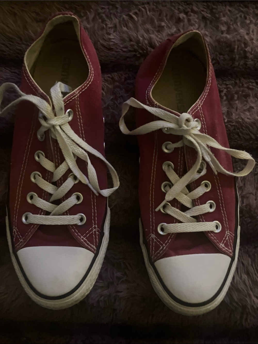 Converse Red Low-Top Canvas All Star Sneakers